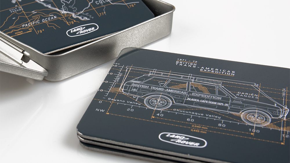 Shop Land Rover HERITAGE DARIEN GAP COASTER SET X 4 - NAVY in KSA