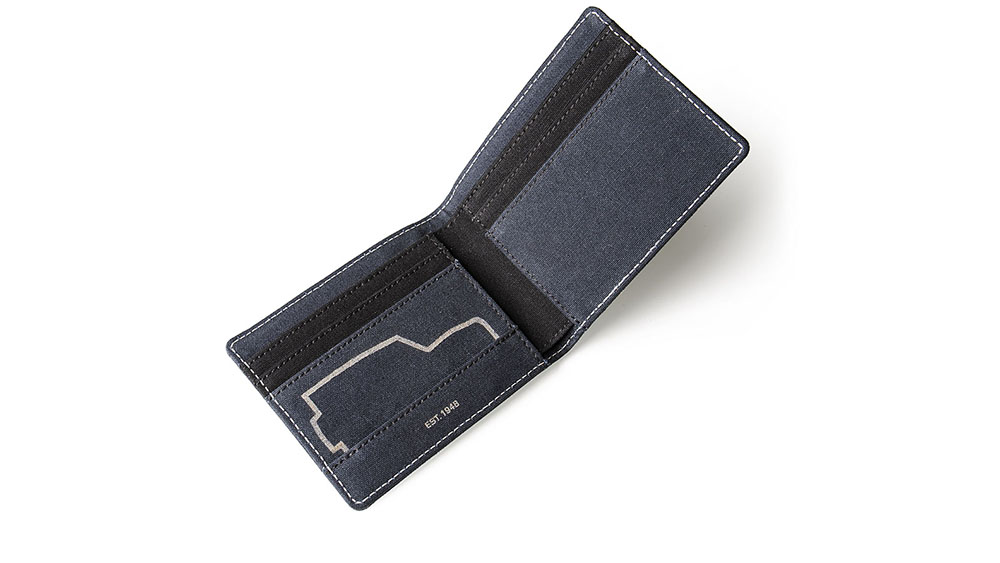 Get Land Rover Heritage Canvas Wallet - Navy At SAR 232.00