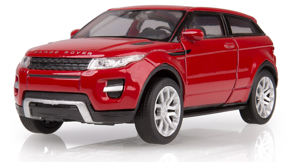 Land Rover Range Rover Evoque 3 Door Pull Back 1:38 Scale Model - red