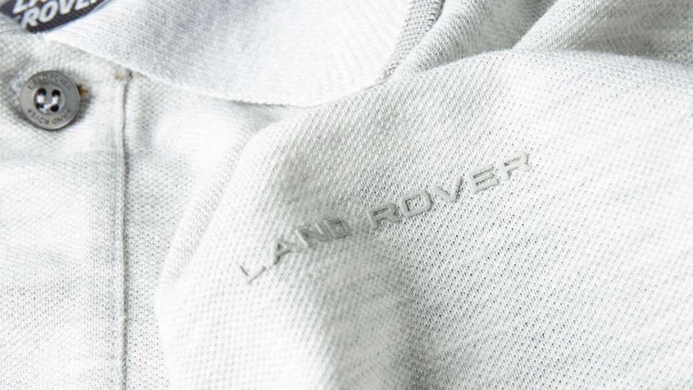Shop Land Rover Men's accent Collar Polo Shirt - Grey in UAE